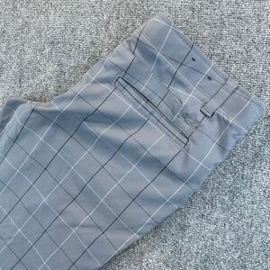 Under Armour Mens 36 Gray Plaid Match Play Patterned 11" Golf Shorts Performance